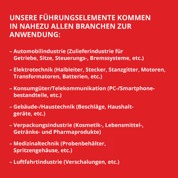 Anwendung Führungselemente