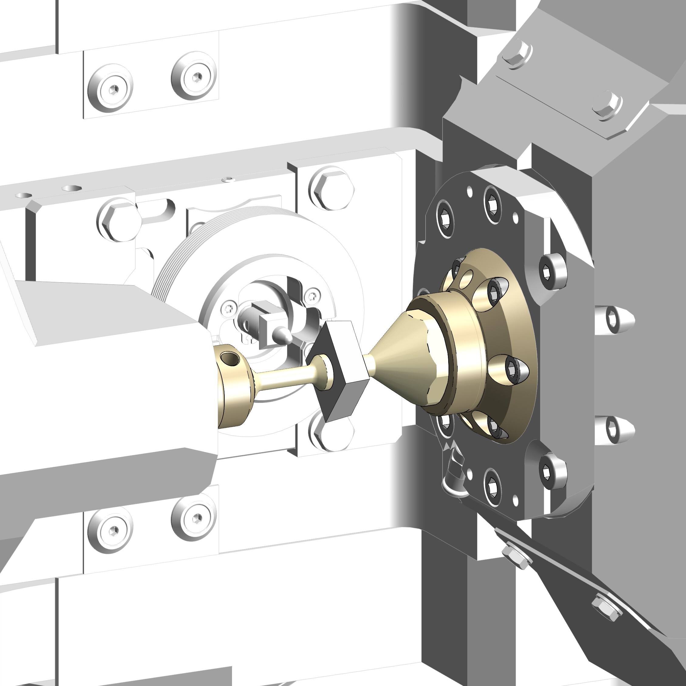 Clamping system in one of our grinding machines
